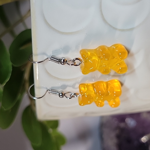 Gummy Bear Drop Earrings, orange - Picture 3 of 4